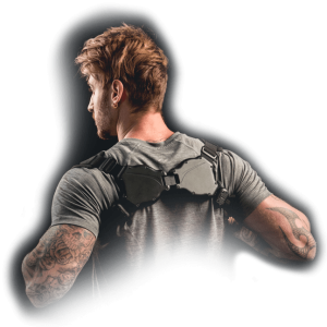 man wearing BladeFlex for better posture